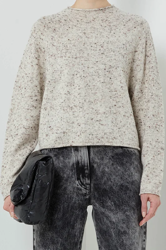 Kulele Speckled Sweater in Speckled Ecru Feminine Women's Soft 