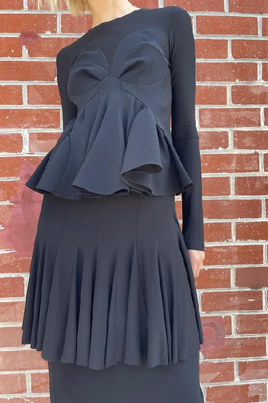 Avery Puzzle Blouse in Black Casual Women's Japanese 