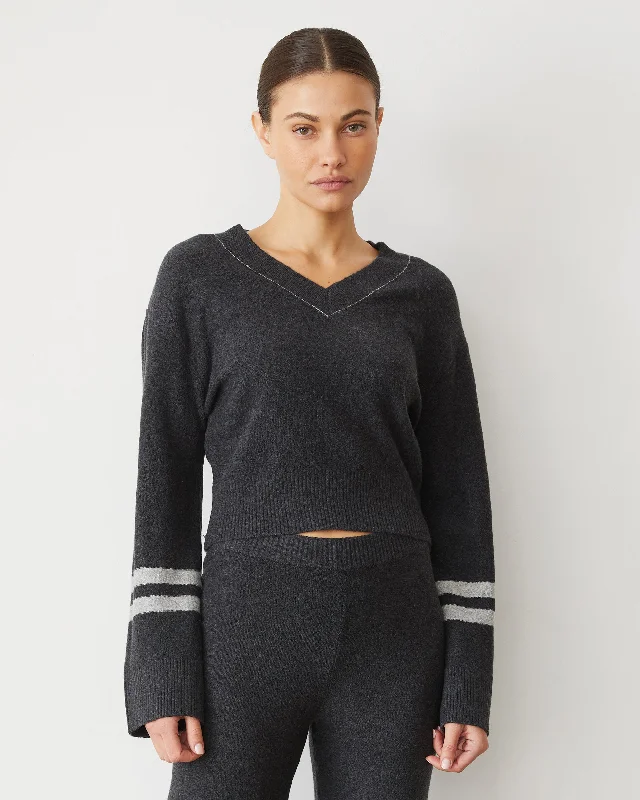 Plush Stripe Sweater British Gentlewoman Style