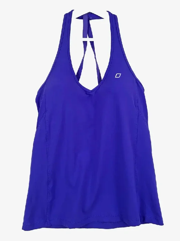 Lorna Jane Blueberry Halter Neck Workout Top Size L Refined Women's 