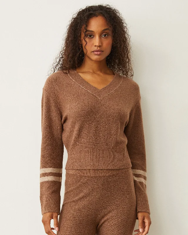 Plush Stripe Sweater Earthy Women's 