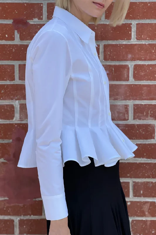 Lulu Long Sleeve Shirt in White Sporty Women's Athleisure 