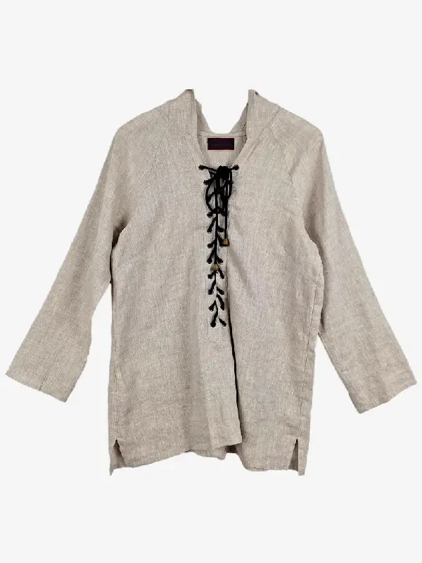 Albus Lumen Comfy Linen Slip Tunic Blouse Size 10 Monochromatic All - in - one