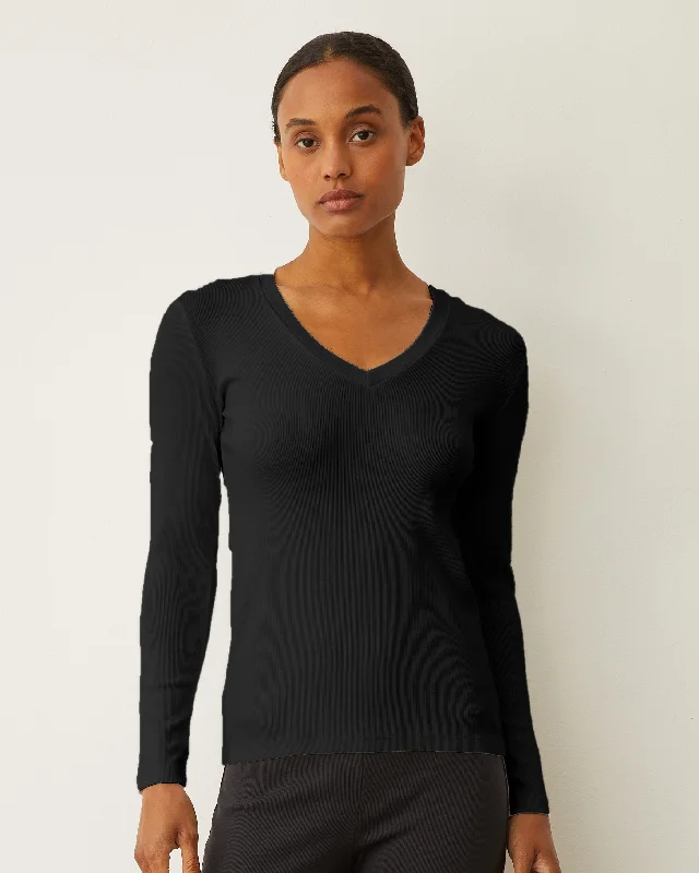 Supimaluxe Rib Long Sleeve V Neck Australian Beach