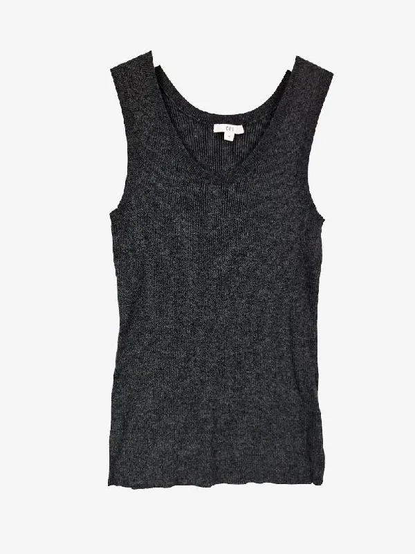 Cue Soft Knitted Tank Top Size M Laid - back Women's Style