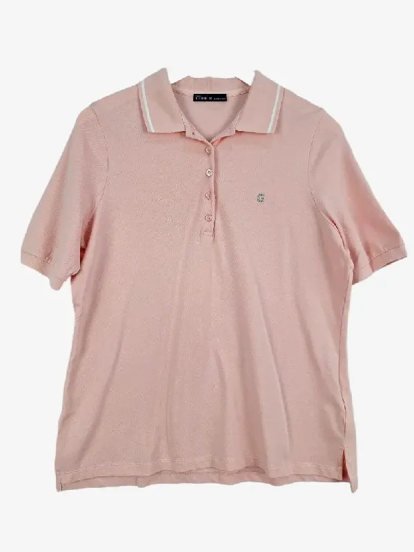 Atelier Gardeur Pink Diamante Polo Shirt Size 14 Geometric