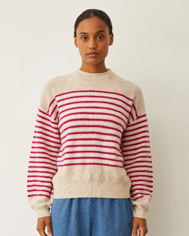 Wool Cashmere Stripe Sweater Confident Women's High - fashion