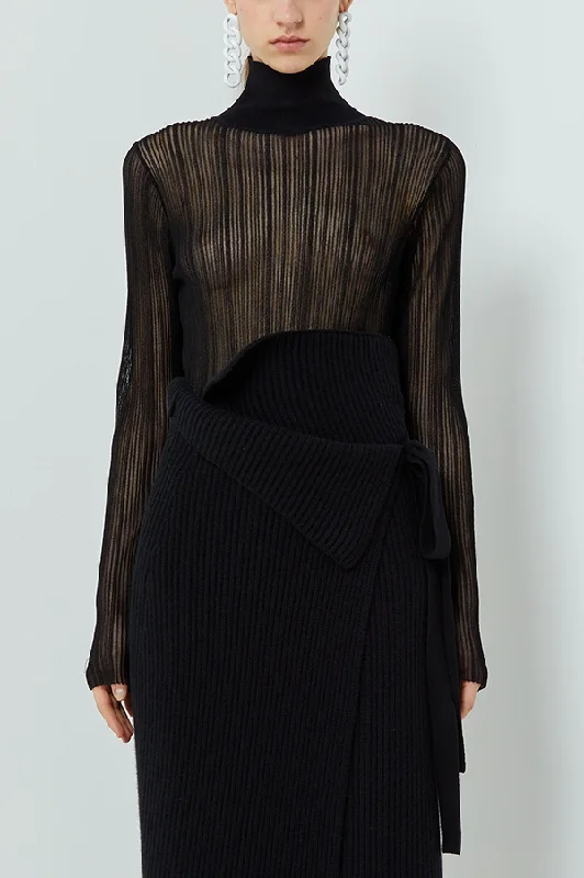 Klaril Top in Black Tough Women's Military - inspired