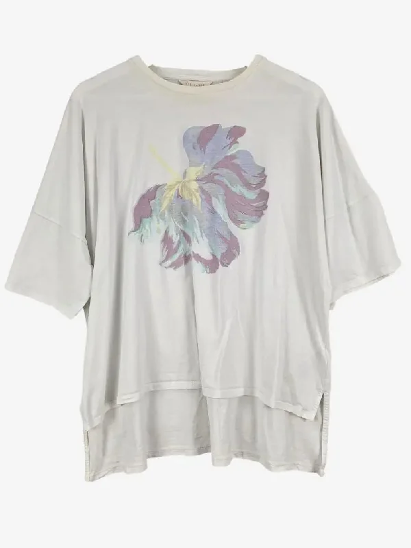 Ted Baker Lilac Pansy Boxy T-shirt Size 14 Classic Women's Tweed