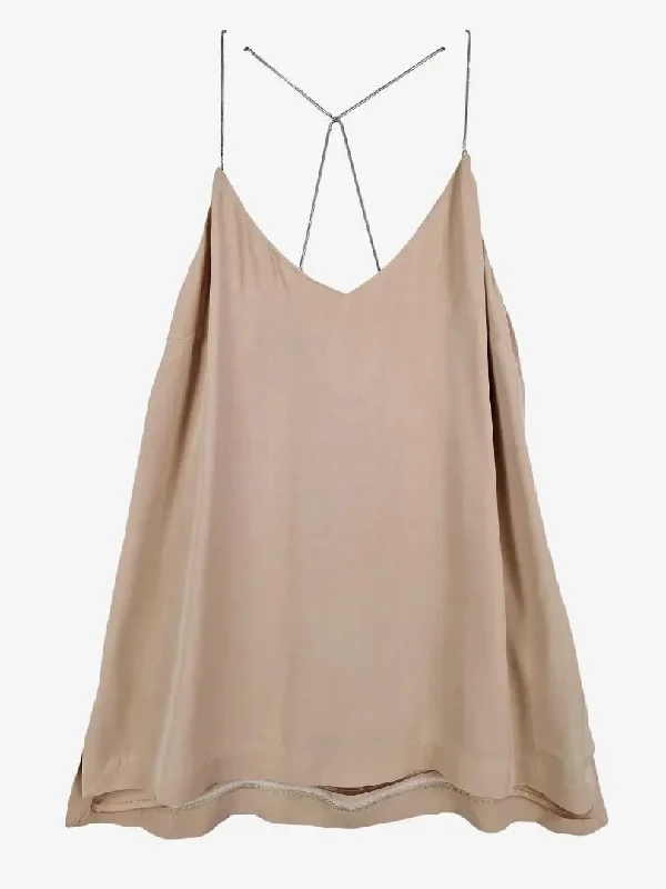 Witchery Chic Silver Strap Top Size 10 Minimalist Women's Casual