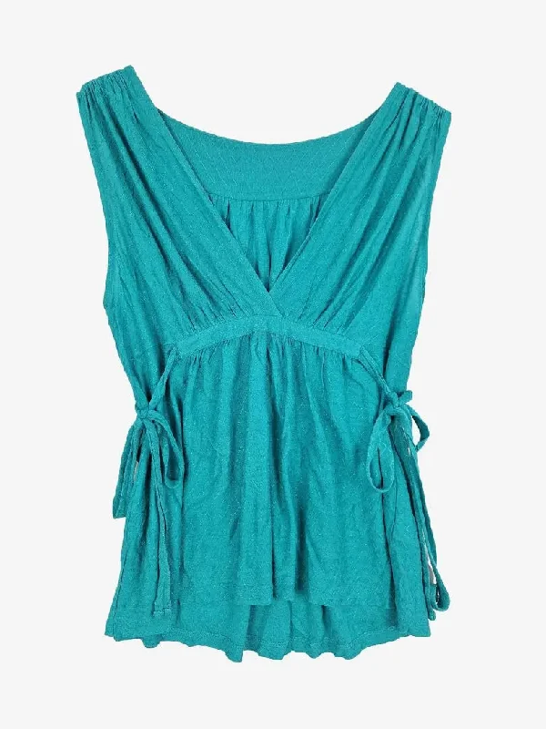 French Connection Seafoam Summer Mermaid Top Size M Scandinavian