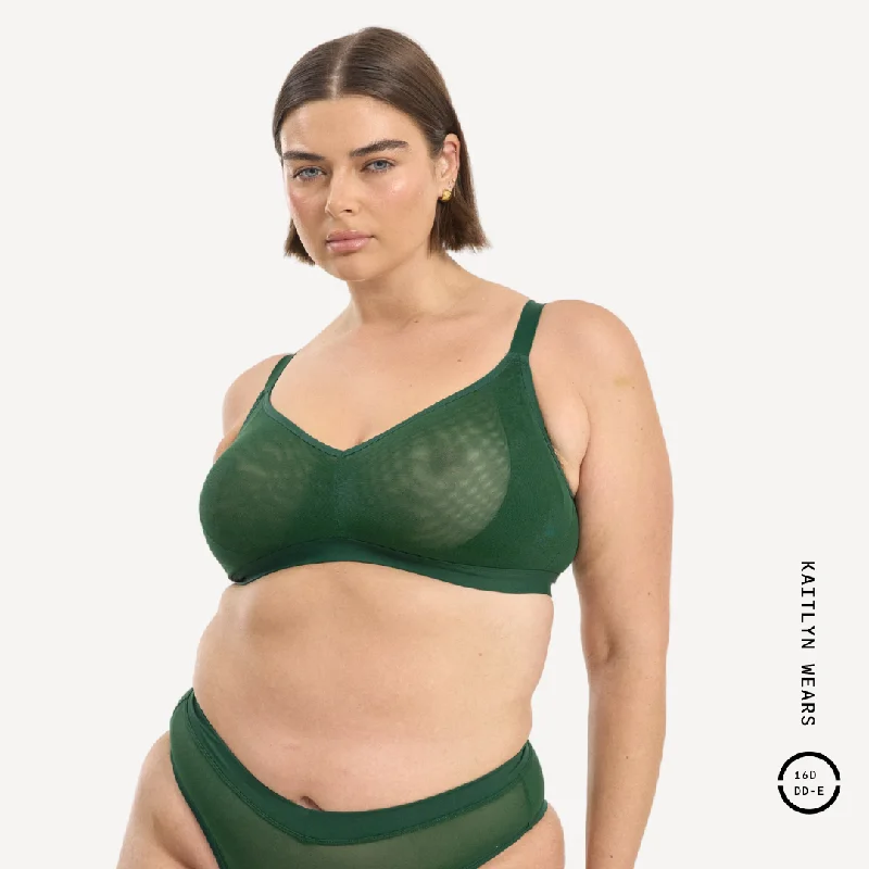 Mesh Comfort Wirefree Bralette Hip Women's Retro