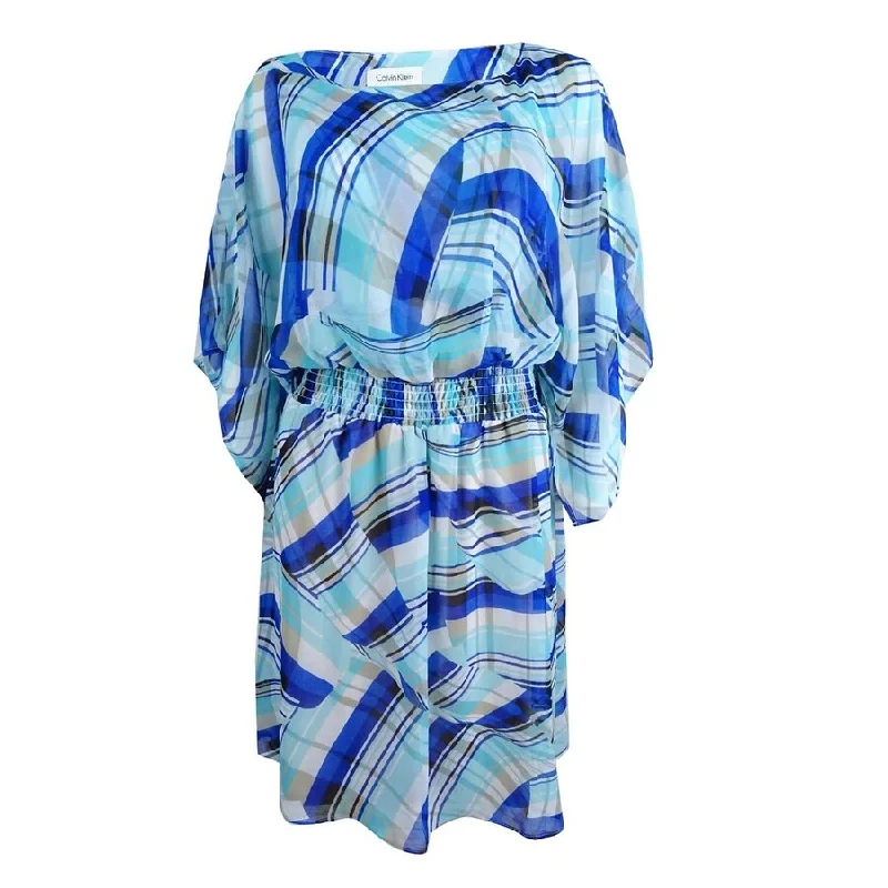 Calvin Klein Women's Chiffon Printed Kimono Dress