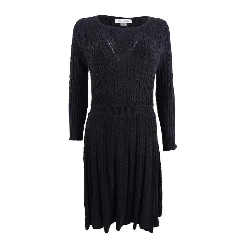 Calvin Klein Women's Fit & Flare Sweater Dress