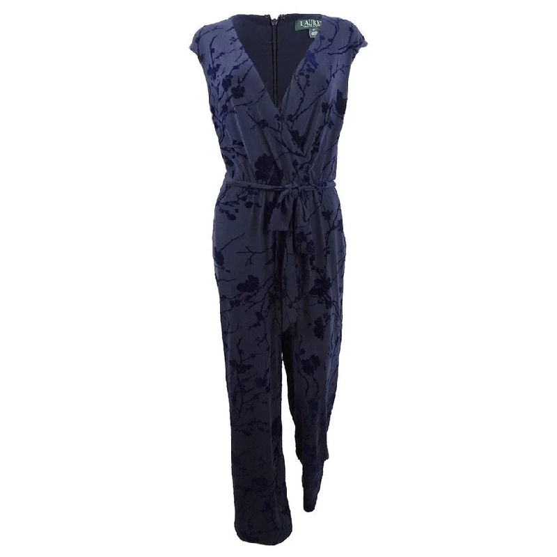 Lauren by Ralph Lauren Women's Floral Burnout Jumpsuit