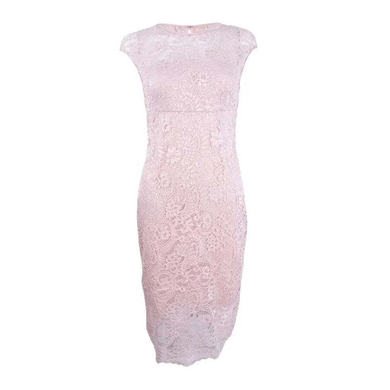 Lauren Ralph Lauren Women's Grinnel Lace Sheath Dress (2, Soft Pink)