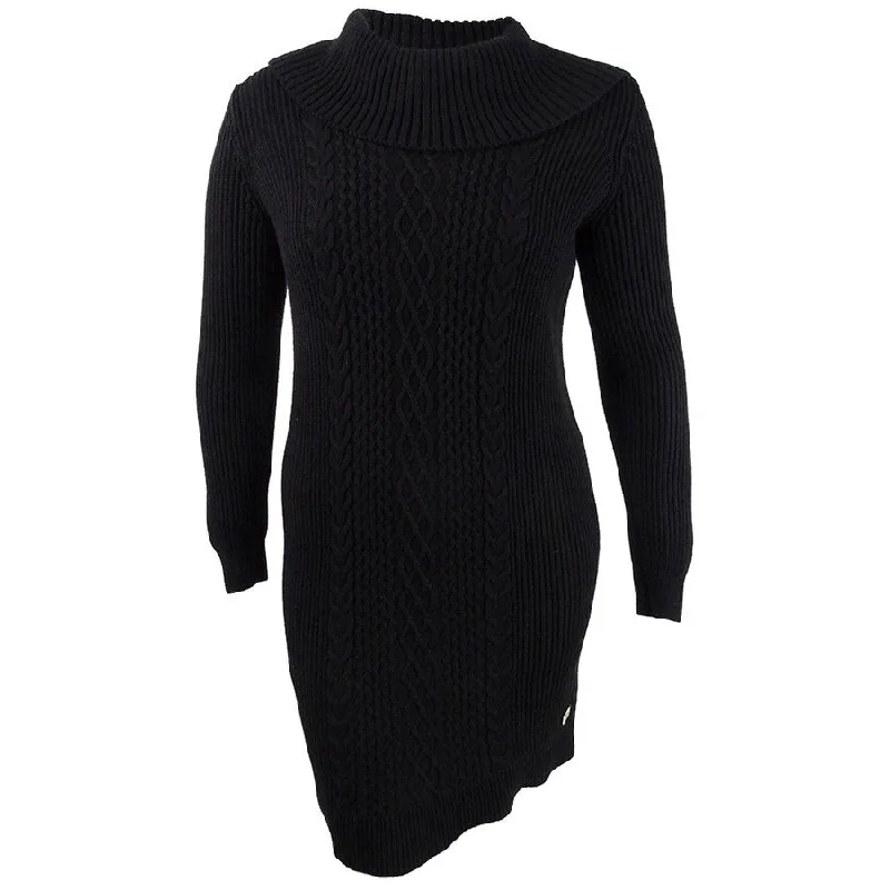 Tommy Hilfiger Women's Cowlneck Solid Sweater Dress