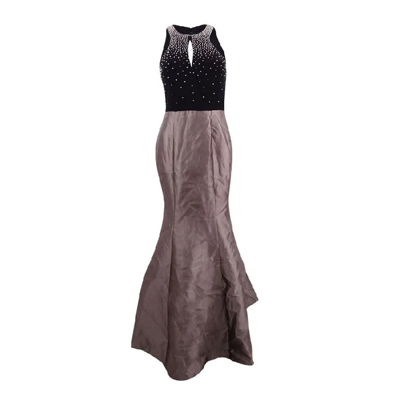 Xscape Women's Embellished Open-Back Mermaid Gown Refined Women's Velvet