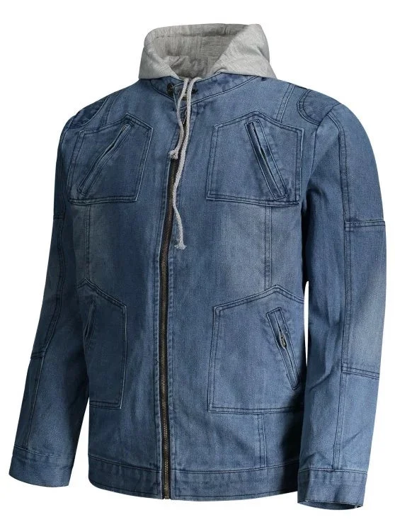 Fun Hooded Denim Jacket