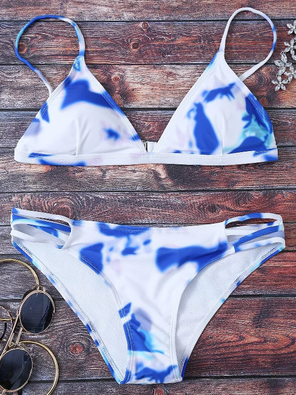 Strappy Bottom Tie Dyed Bikini