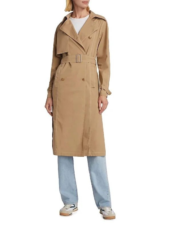 Last Night Trench Coat In Camel