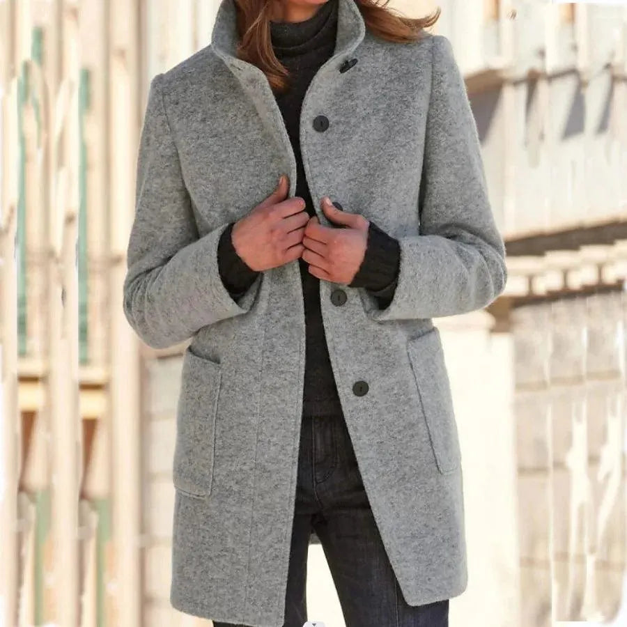 Elegant Single-Breasted Women Trench Coat