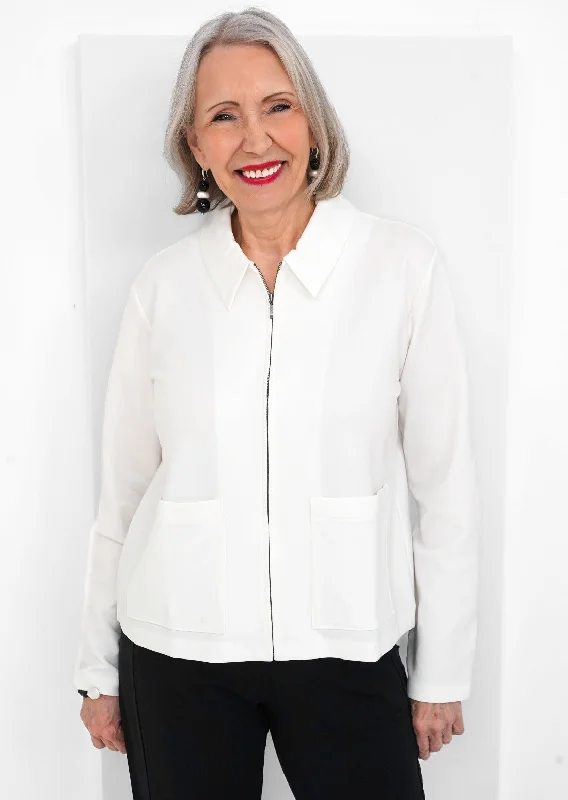 Eileen Fisher - Classic Collar Zip Up Jacket