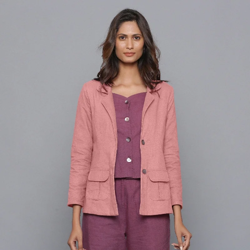 English Rose Warm Cotton Flannel Princess Line Blazer