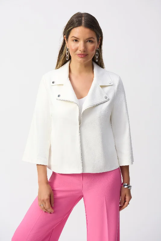 Joseph Ribkoff - Foiled Faux Suede Swing Jacket