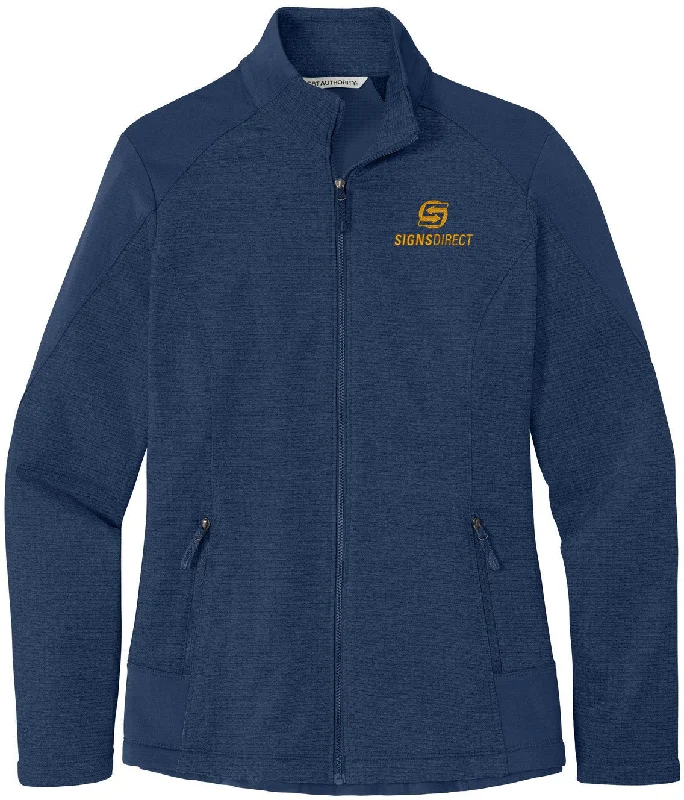 Port Authority Ladies Grid Fleece Jacket Confident Women's Power