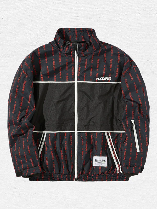 Women's Nandn Print Snowboard Jacket Monochromatic Office Style