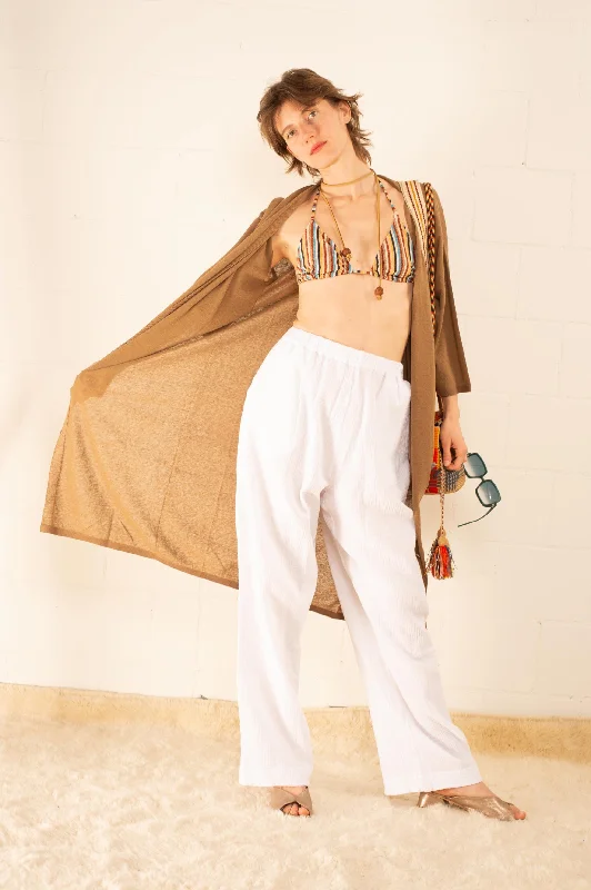 Chiffon White Roma Pants - ByAdushka