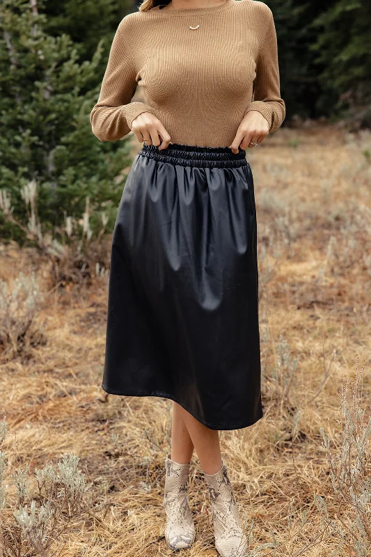 Dancing in the Moonlight Vegan Leather Skirt