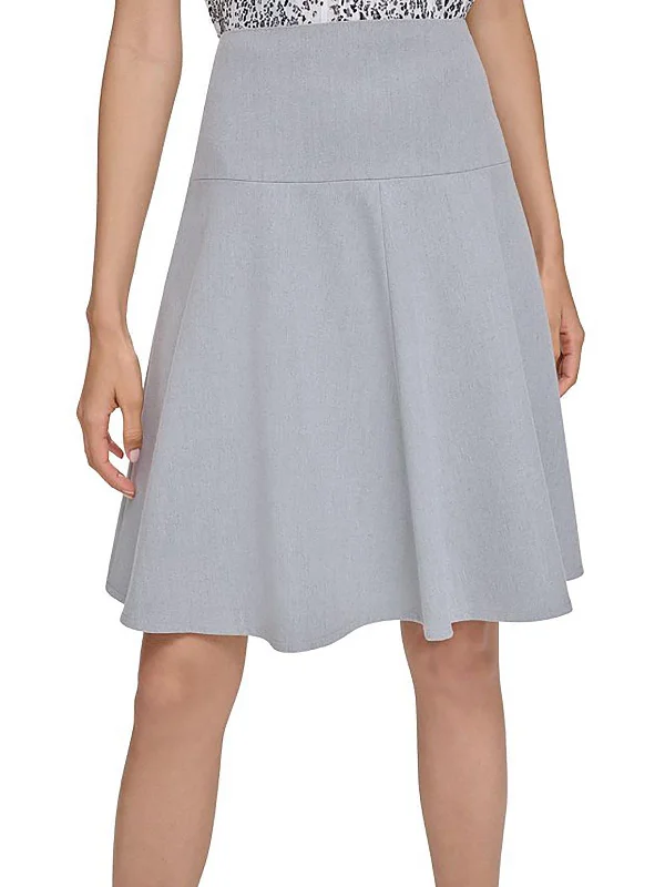 Petites Womens Above Knee Lined A-Line Skirt Dapper Women's Bow - adorned