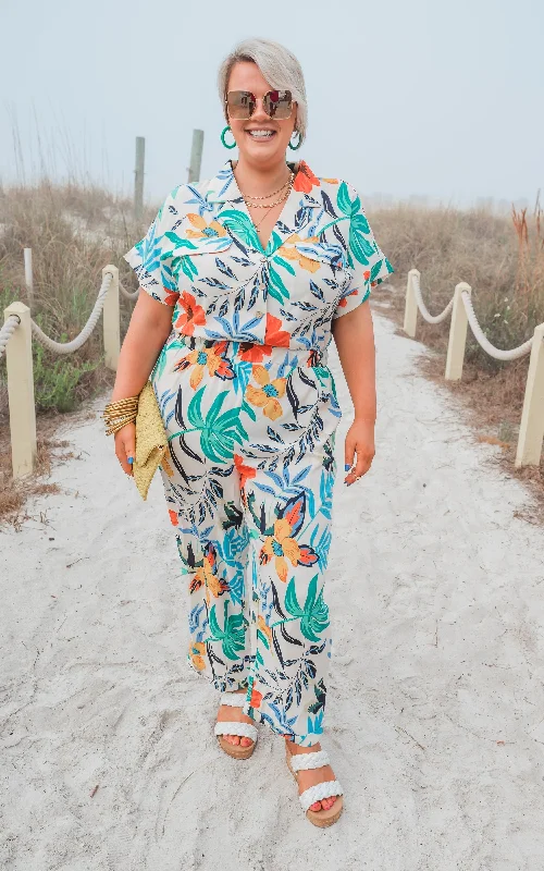 Tropical Floral Jumpsuit - Final Sale