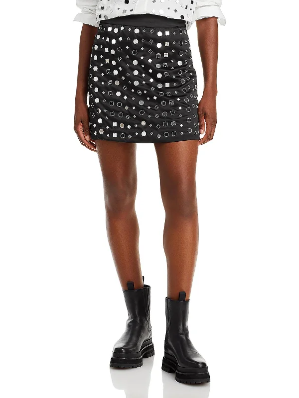 Womens Embellished Short Mini Skirt