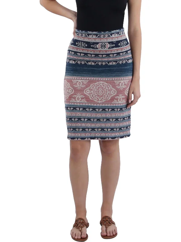 Womens Knit Above Knee Pencil Skirt Sharp Women's Italian