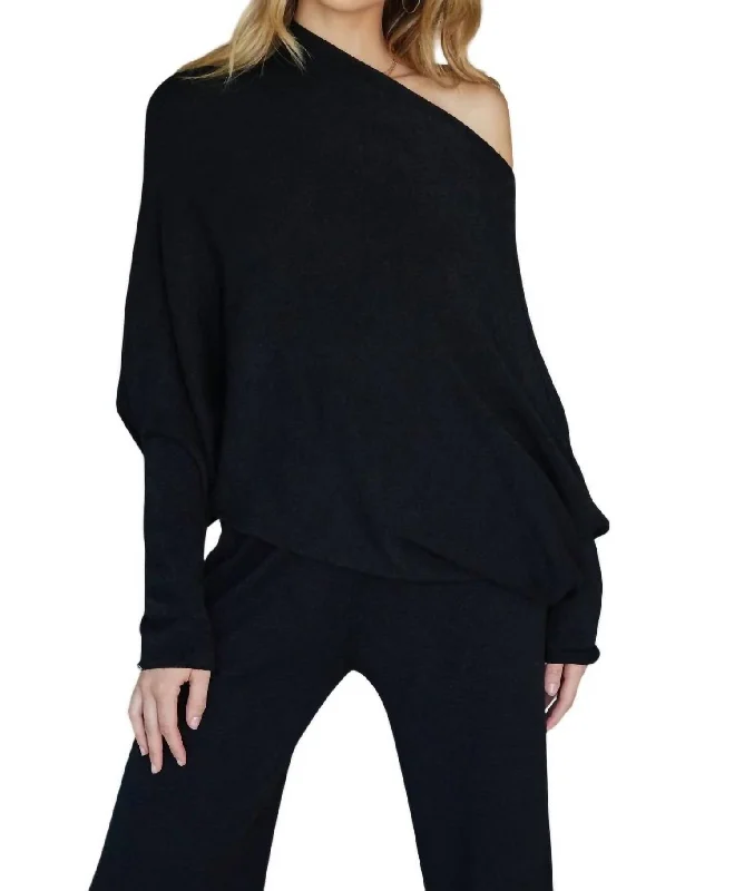 Asymmetrical Sweater In Black