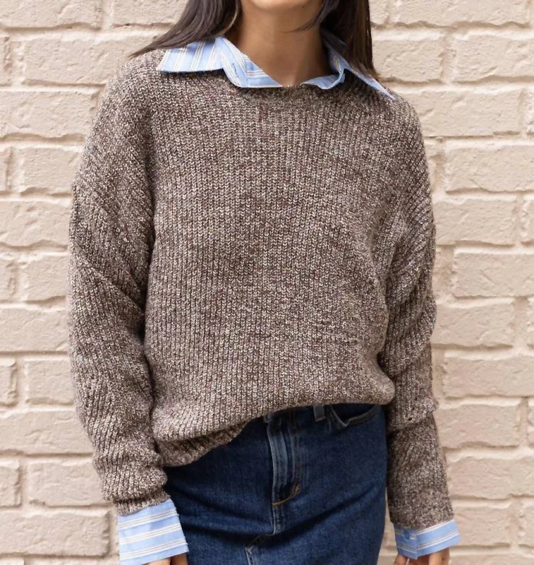 Richie Crew Neck Sweater In Java