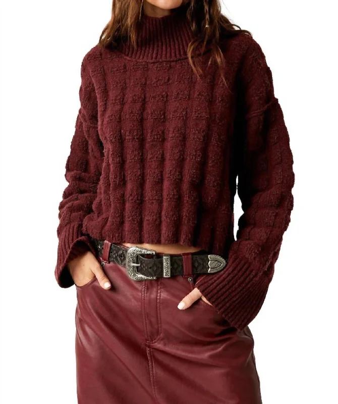 Soul Searcher Moc Sweater In Wine